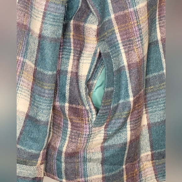 Sundance Soft Prima Plaid Flannel Wool Blend Quilted Jacket - Size PL - Picture 7 of 11